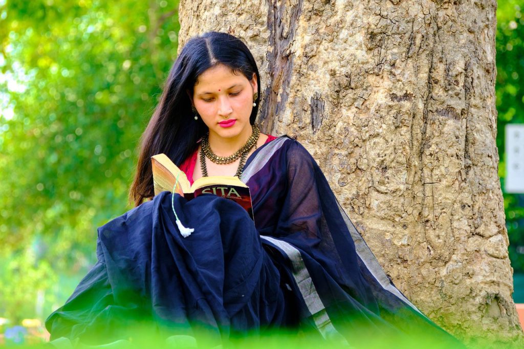 indian woman, reading, outdoors-8026402.jpg