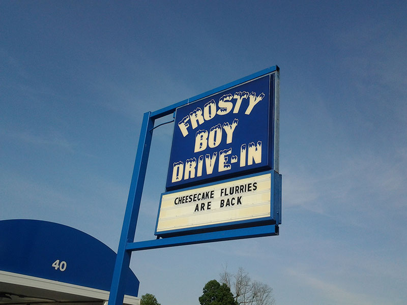 Frosty Boy Sign