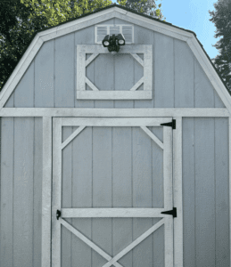 Ring Floodlight installed in back yard mini-barn by King Electric