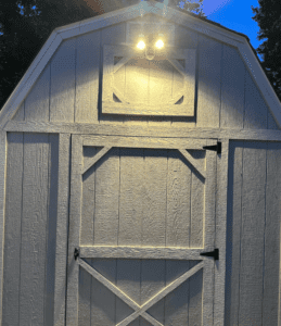 Ring Flood light installation in back yard mini-barn by King Electric